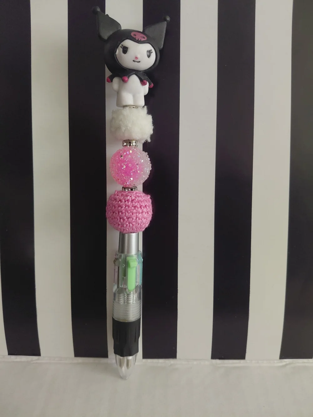 Kuromi Character Beaded Pen